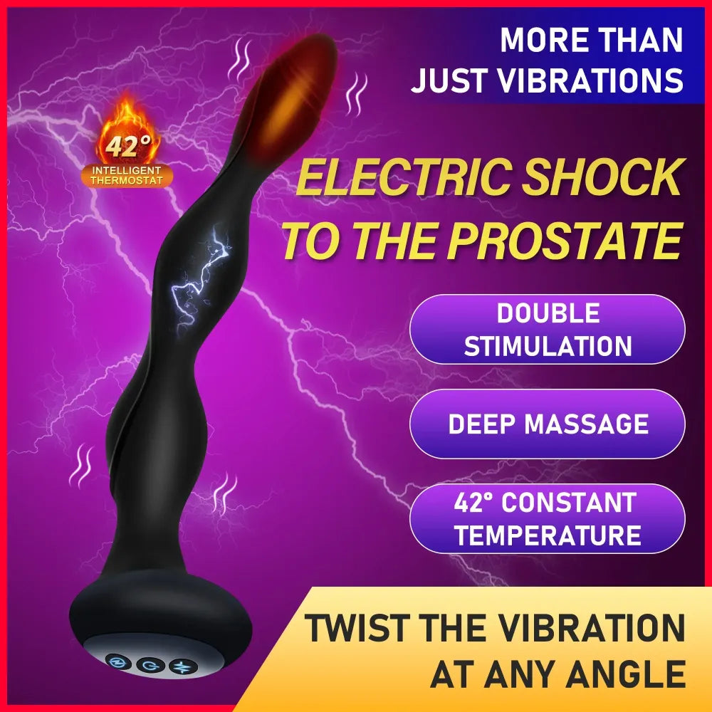 10 Mode Electric Shock Anal Vibrator For Men & Women